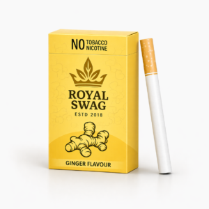 Royal Swag Telangana Ginger Flavour Herbal Cigarettes 10 Sticks Packet
