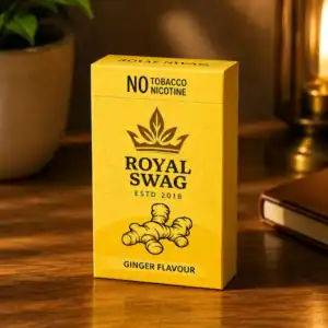 Royal Swag Telangana Ginger Flavour Herbal Cigarettes 10 Sticks Packet